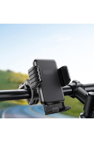 Ebitda Bisiklet Motosiklet Şok Emici Cep Telefonu Tutucu Yerçekimi Montajı Mavi 14-45mm Gidon Uyumlu Hızlı Montaj Mavi Mavi