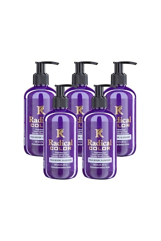 Radical Color New 25/blueberry Amonyaksız Su Bazlı Saç Boyası 250 Ml 5 Adet Yaban Mersini