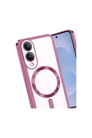 Samsung Galaxy Uyumlu S25 Edge Kross Magneticsafe Kapak - Rose Pembe