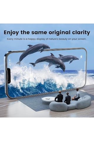 Apple Uyumlu iPhone 14 Pro Max Cam Aparatlı Kolay Kurulum Kırılmaz Cam
