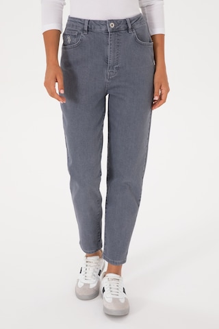U.S. Polo Assn. Kadın Gri Mom High Waist Fit Jean Pantolon 50309422-DN0025