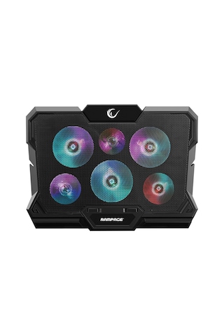 Rampage AD-RC10 X-GUST 10" - 17" 6 Fanlı Rainbow Işıklandırmalı Stand Notebook Soğutucu