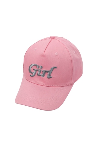 Civil Girls Girl Yazı Desen 10-13 Yaş Kep Şapka - Pembe Standart