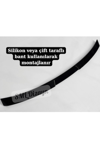 Audi A3 8v Sedan Uyumlu Cam Üstü Tavan Spoileri - Parlak Siyah Piano Black Plastik 2013-2020