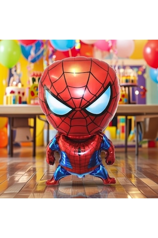 70 X 44 Cm Folyo Balon Spider - Helyuma Uyumlu Parti Ve Doğum Günü Balonu Çok Renkli