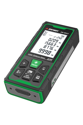 Sndway Sw-80gs Yeşil Lazerli 80 Metre Lazermetre Şarjlı Ve Ip68 Korumalı