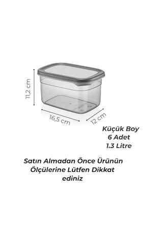 KitchenLife 9'lu Etiketli Moly Dikdörtgen Saklama Kabı Seti 1300ml Kapaklı Kahvaltılık - Çoklu Set Yapılabilen Siyah - Şeffaf