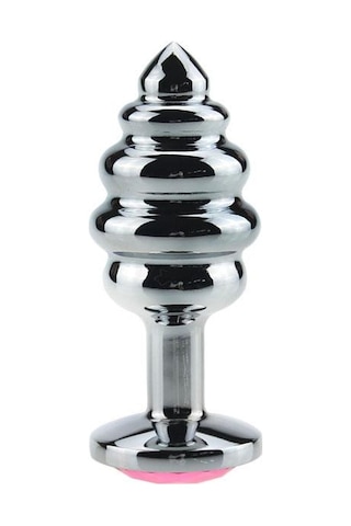 Odins Shop Mücevher Taşlı Paslanmaz Çelik Boğumlu Anal Tıkaç (Plug)