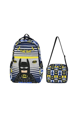 Beslenmeli Erkek Okul Çantası Mavi 555batman-4 MAvi