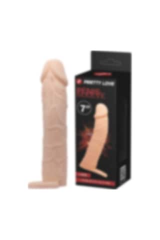 Lilitu Shop Pretty Love Sleeve 6 Cm Dolgulu Realistik Uzatmalı Penis Kılıfı