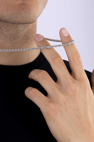 Gümüş Pazarım Klasik Burgu Model Erkek Çelik Zincir Çok renkli