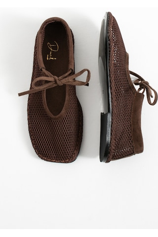 Duxal Shoes John Kadın Kahverengi Nefes Alan File Babet Bağcıklı Yazlık Ayakkabı Acıkahve