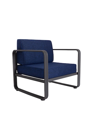 Koza Home Nea Lacivert Bahçe Koltuğu Antrasit İskelet 7004 Lacivert