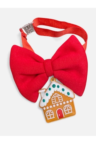 Ginger Home Köpek Papyon Tasması Kırmızı Fiyonk Boyun Aksesuarı Noel Temalı Köpek Süsü Orta Ve Büyük Irklar İçin