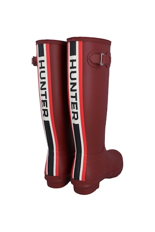 Hunter Original Tall Tri Colour Logo Boot 152 Bordo