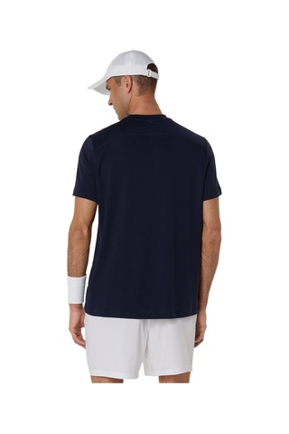 Asics Court Ss Top Erkek Lacivert Kısa Kollu Tshirt 2041a339-400 Lacıvert
