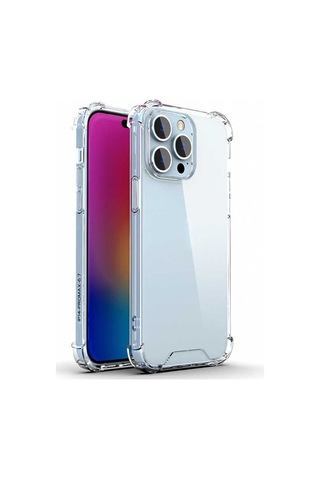 Apple Uyumlu iPhone 14 Pro Max Uyumlu Zore Nitro Anti Shock Silikon-renksiz Renksiz -