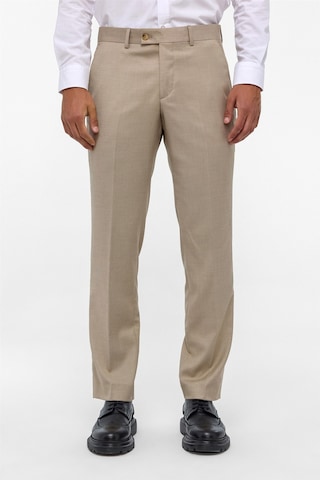 Süvari Bej Regular Armürlü Pantolon-38626 Bej