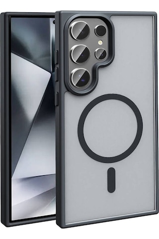 Galaxy S23 Ultra Uyumlu Kılıf Magsafe Şarj Özellikli Mat Arka Yüzey Sio Kapak