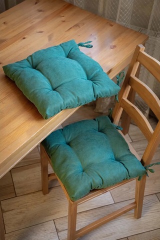 Slavıca Sandalyeye Takılan Bağcıklı Kare Yastık 40x40cm 363124944 Yeşil