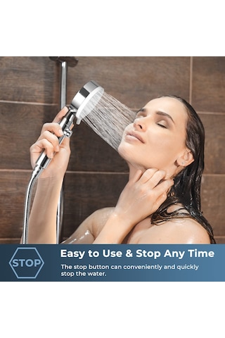 Qf Vinabo Duş Başlığı, Su Tasarruflu Manuel Duş İçin El Duşu, Krom