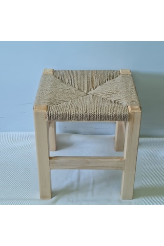 El Yapımı Jüt İp Örgülü Masif Çam Ahşap Tabure 34 Cm El Yapımı Jüt İp Örgülü Masif Çam Ahşap Tabure 34 Cm