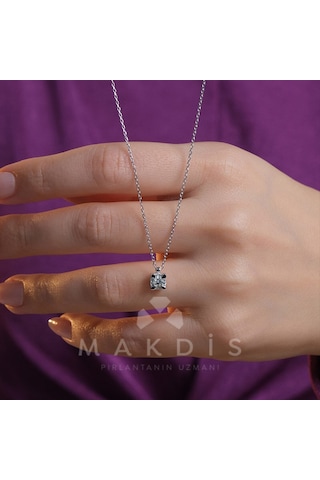 0.25 Karat Tektaş Pırlanta Kolye - Hrd Sertifikalı 03753014