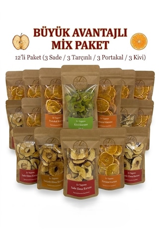 Kurutulmuş Meyve Mix Set Avantajlı Paket 12 X 50 G 600 G