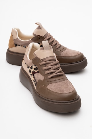 Luvishoes Luvi Shoes Aere Kahverengi Desenli Kadın Spor Ayakkabı Kahverengi
