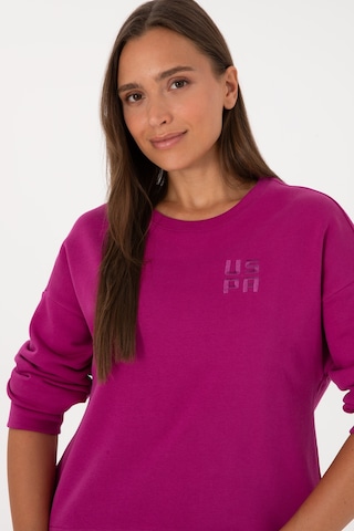 U.S. Polo Assn. Kadın Fuşya Bisiklet Yaka Basic Sweatshırt 50313565-VR023