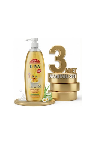 Safia Bebek İçin Saç Ve Vücut Şampuanı 3x750 Ml