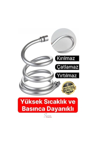 Yüksek Kalite 5 Katman Esnek Kırılmaz Çatlamaz Paslanmaz Sızdırmaz Banyo Duş Musluk Hortum 1,5 Mt Çok Renkli