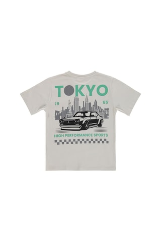 Civil Boys Tokyo Basklı 10-13 Yaş Tişört - Koyu Taş Rengi
