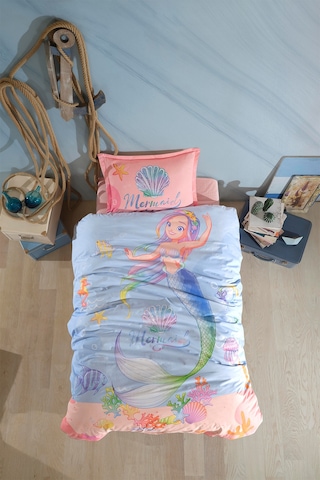 Clasy Aria Pudra Ranforce %100 Pamuk Tek Kişilik Nevresim Takımı Pudra