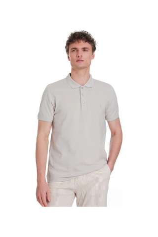 Hatemoğlu Taş Regular Fit 100% Pamuk Polo Yaka Tişört 1991432 Taş-01