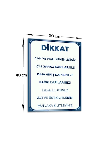 Decorita Cam Yönlendirme Levhası | Dikkat-Kapıları Kapalı Tutunuz