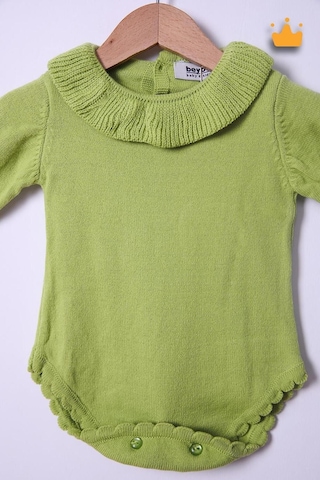 Babyhola Kız Bebek Triko Bandana Badi 2'li Set Yenidoğan Konsept Çekim Kostümü 9000 Yeşil
