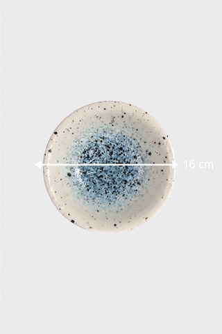 12'li Valencia Salata Kasesi Kalın Kenarlı 16cm Dijital Splash Rinart Krem