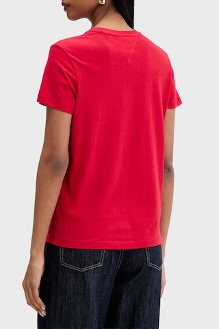 Tommy Jeans T Shirt Kadın T Shirt Dw0dw22789 Xk9 Kırmızı Kirmizi