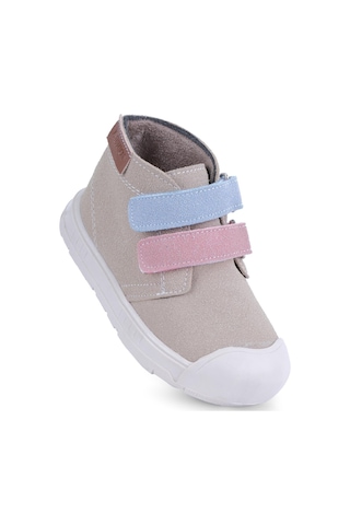 Kaptan Junior Kız Bebek Çocuk Botu Ortopedik İlkadım Kaymaz Taban Bmlk 550 Krem