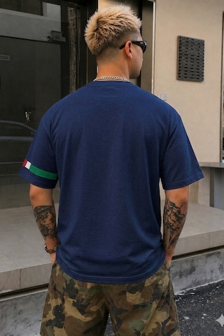 Tarz Cool Erkek Regular Baskılı Tişört Mexico Yazılı %100 Pamuk Rahat Kesim T-shirt Lacivert