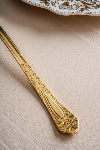 Acar Karat Star Gold Servis Çatalı - 30 Cm