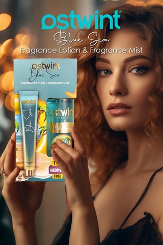Ostwint Blue Sea Vücut Spreyi 200ml Ve Vücut Kremi 50ml Set Ferahlatıcı Deniz Esintisi Çiçeksi Parfü