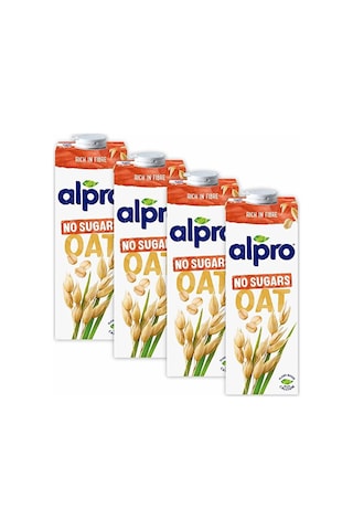 Alpro Şekersiz Yulaf Sütü 4x1 L Vegan Laktozsuz Bitkisel Bazlı