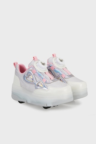 Buckhead Daisy Roller Patenli Sneaker Ayakkabı Kız Çocuk Ayakkabı Buck4496 Beyaz-pembe
