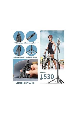 Coverzone Profesyonel Tripod Ve Selfie Çubuğu L16 Bluetooth Uzakt