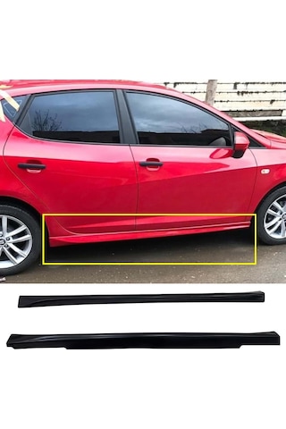 Seat İbiza Mk4 Aero Yan Marşpiyel Seti Plastik 2 Adet Mat Siyah 2008-2017 Karlık+ek+bodykit