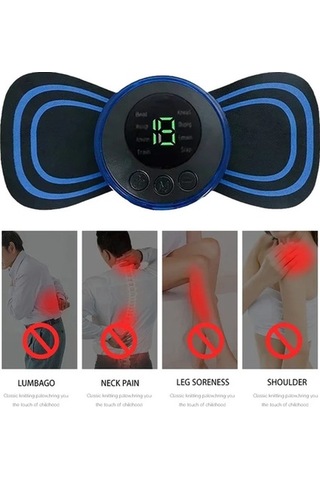 Wondernest Yama Siyah Servikal Mini Masaj Aleti Ems Elektrikli Boyun Rahatlatıcı Siyah