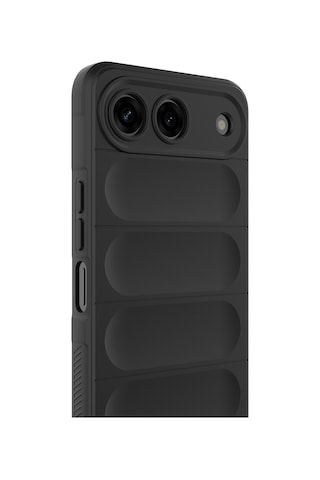 Tecno Spark 40 5g Kılıf Esnek Tpu Oyuklu Arka Yüzey Tasarımlı Zore Etnik Silikon Kapak - Siyah