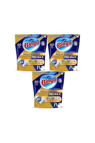 Bingo Akıllı Kapsül Pro Max Bulaşık Makinesi Deterjanı180 Adet
